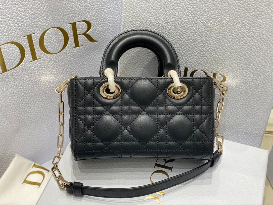 Dior Micro Lady D-Joy 16.5 Black Lambskin Bag