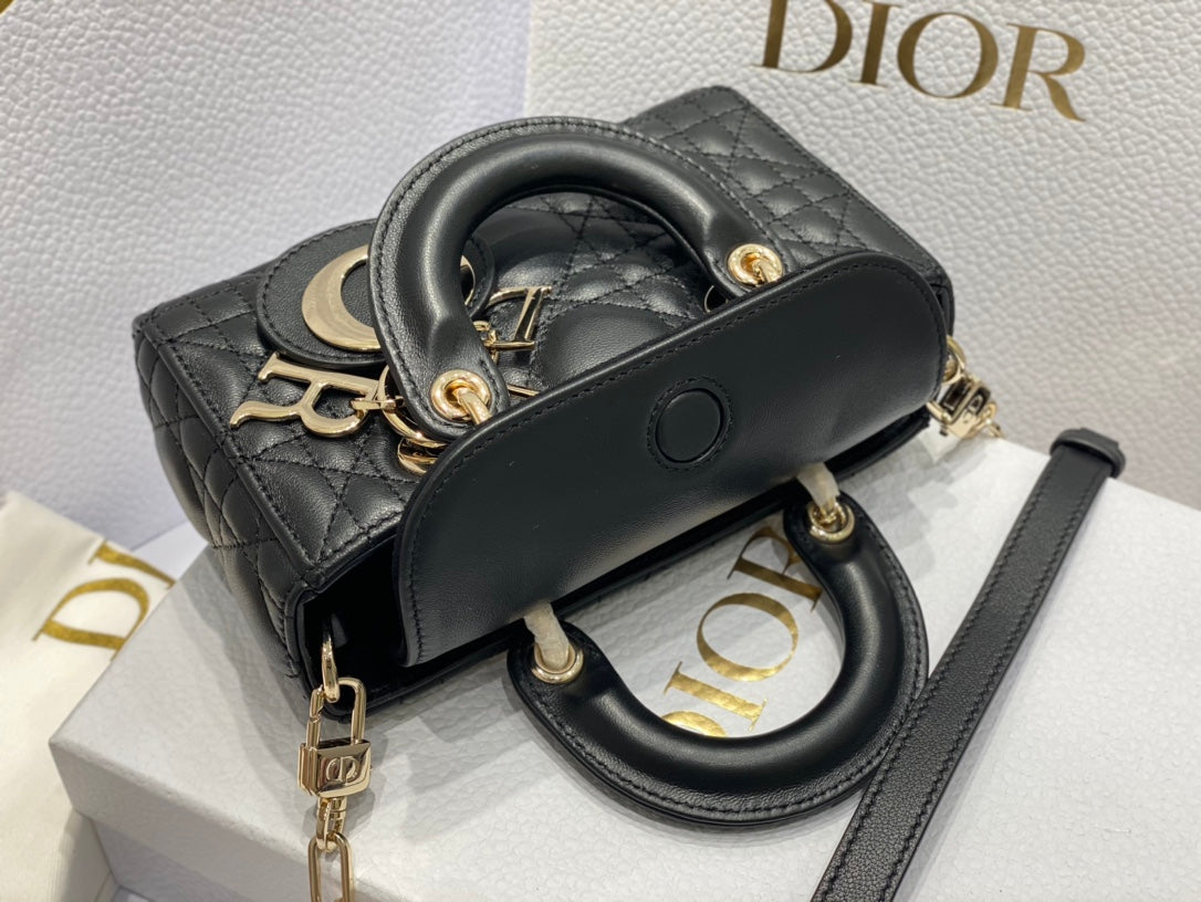 Dior Micro Lady D-Joy 16.5 Black Lambskin Bag