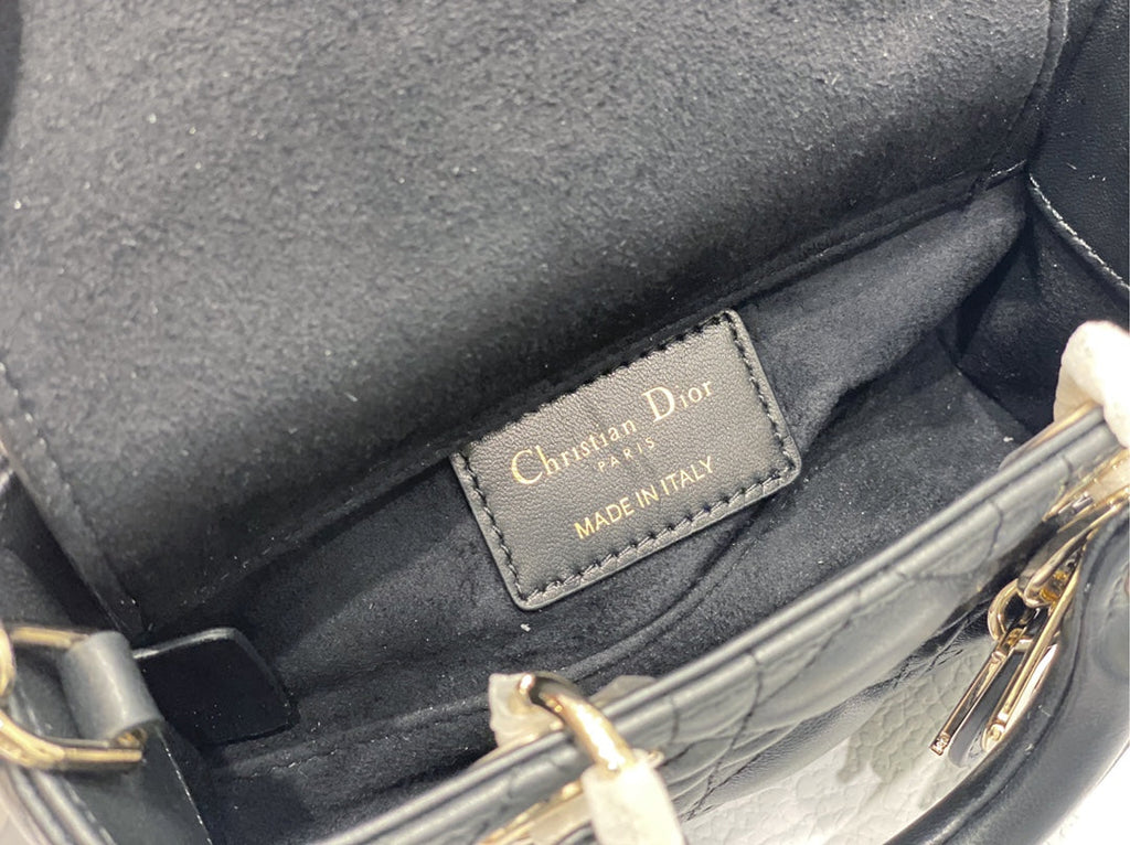 Dior Micro Lady D-Joy 16.5 Black Lambskin Bag