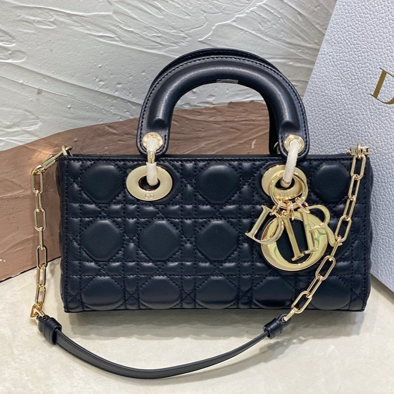 Dior Small Lady D-Joy 22 Black Lambskin Bag