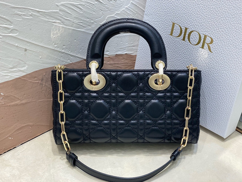 Dior Small Lady D-Joy 22 Black Lambskin Bag