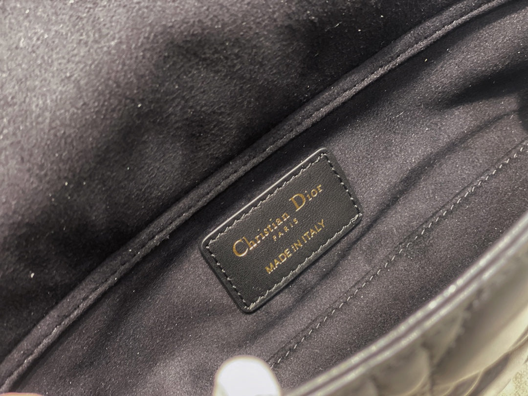Dior Small Lady D-Joy 22 Black Lambskin Bag