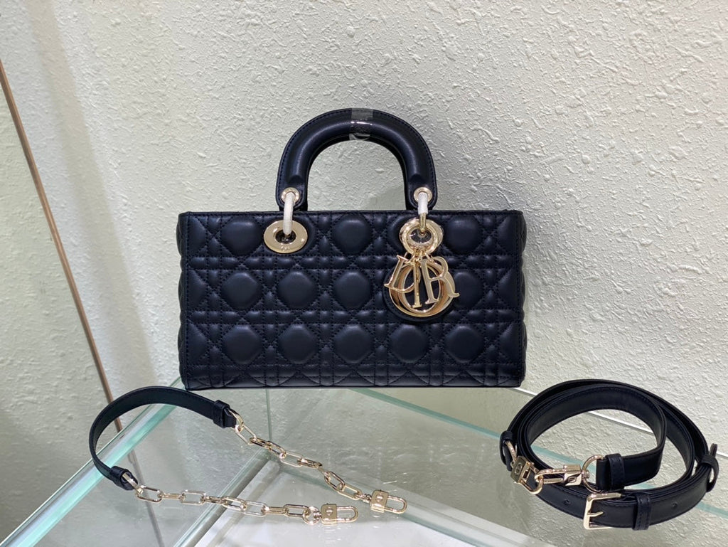 Dior Medium Lady D-Joy 26 Black Lambskin Bag