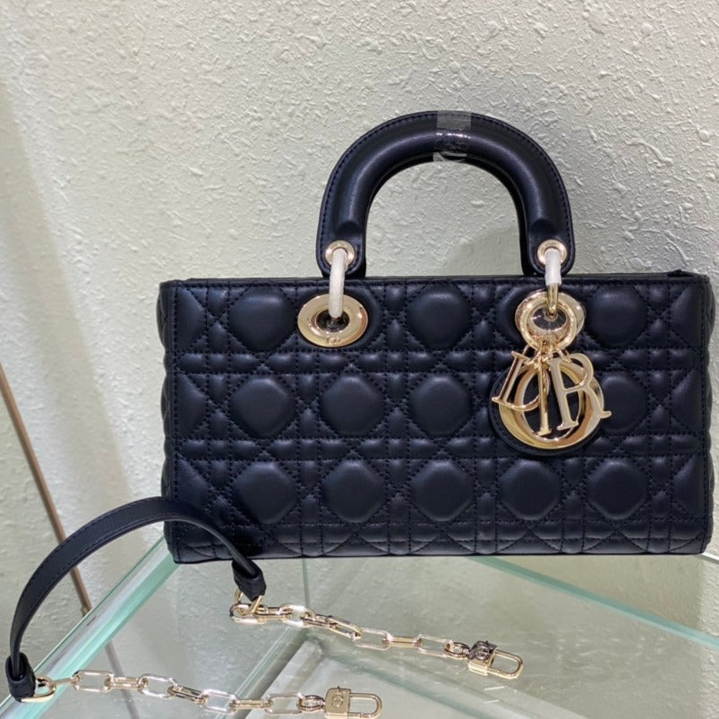 Dior Medium Lady D-Joy 26 Black Lambskin Bag