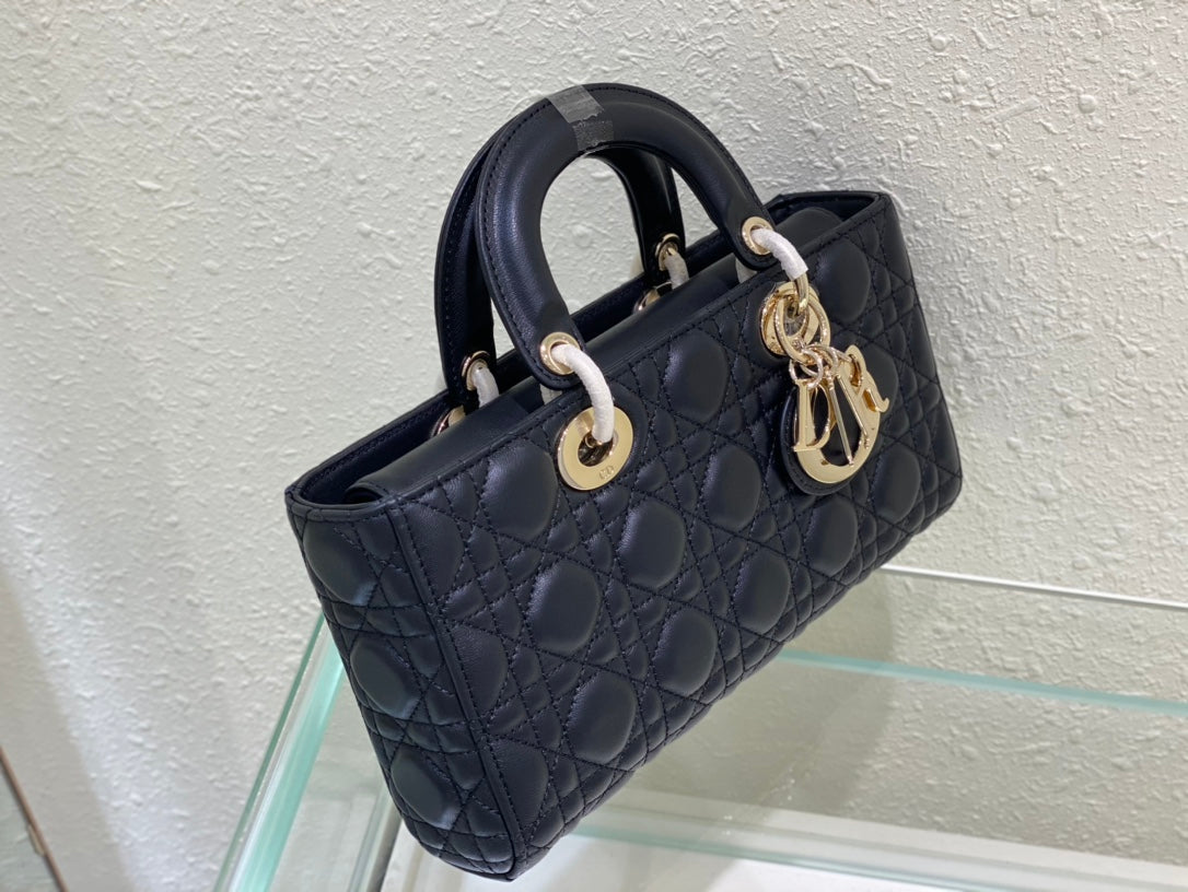 Dior Medium Lady D-Joy 26 Black Lambskin Bag