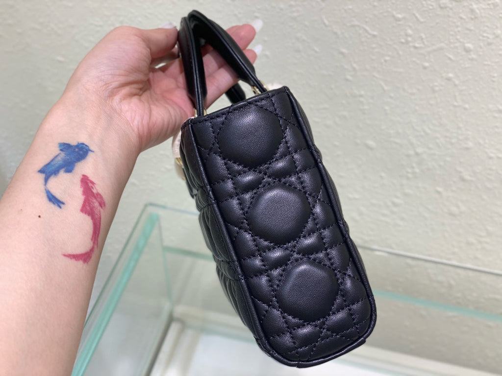 Dior Medium Lady D-Joy 26 Black Lambskin Bag