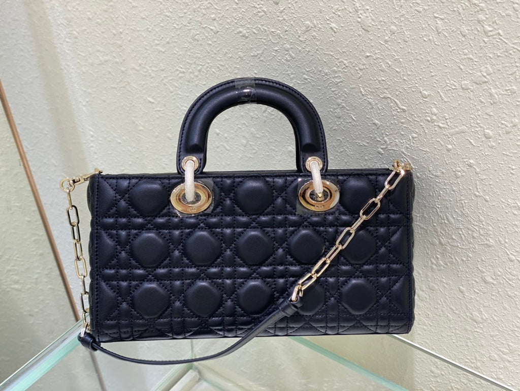 Dior Medium Lady D-Joy 26 Black Lambskin Bag