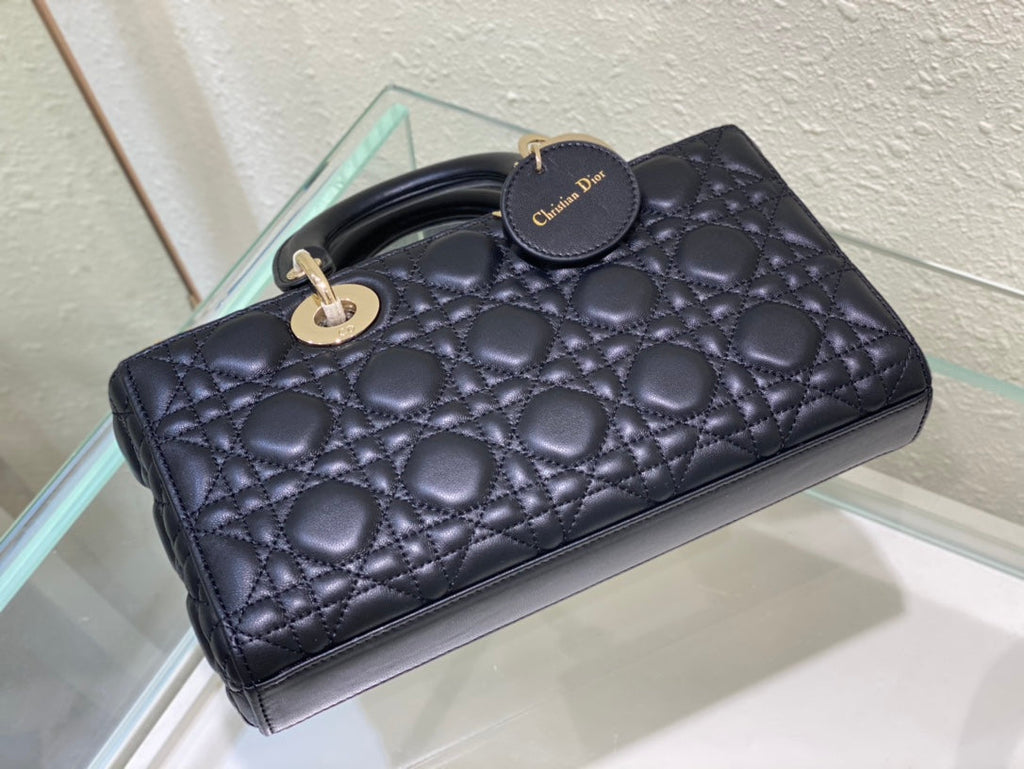 Dior Medium Lady D-Joy 26 Black Lambskin Bag
