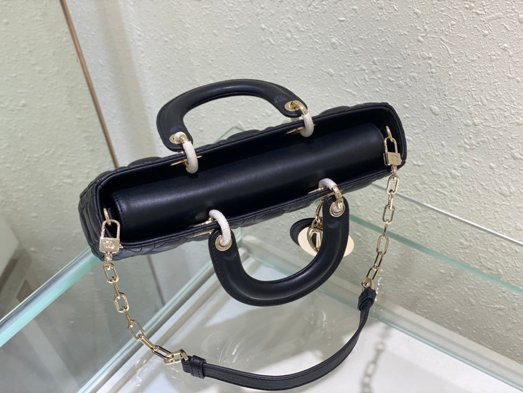 Dior Medium Lady D-Joy 26 Black Lambskin Bag