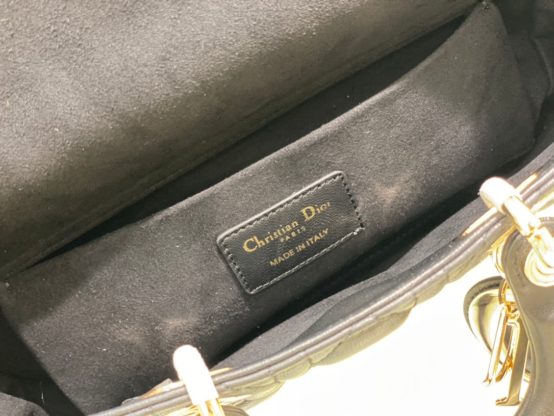 Dior Medium Lady D-Joy 26 Black Lambskin Bag
