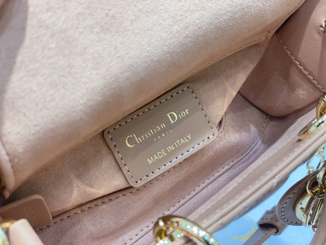 Dior Micro Lady D-Joy 16.5 Rose Lambskin Bag