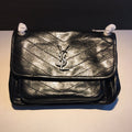Saint Laurent Medium Niki 27 in Black Calfskin Chain Bag