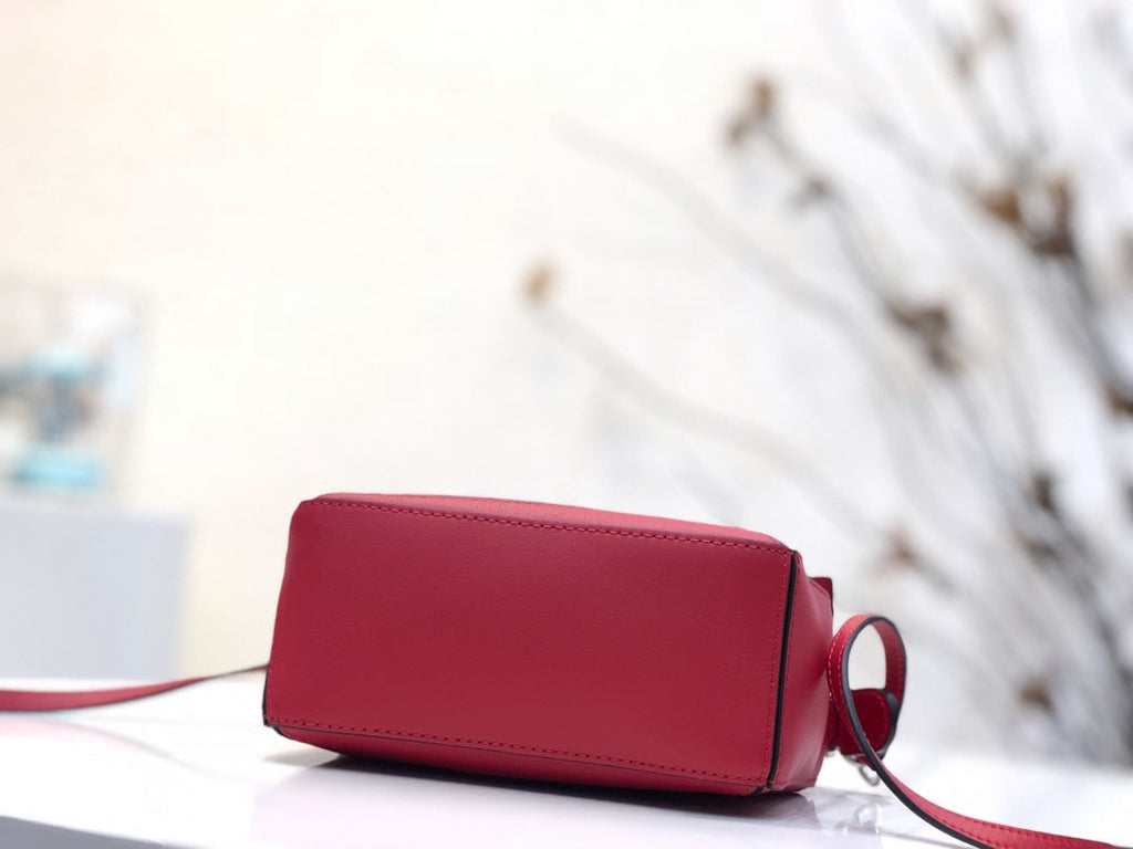 Loewe Mini 18 Puzzle Bag in Cherry Red Calfskin