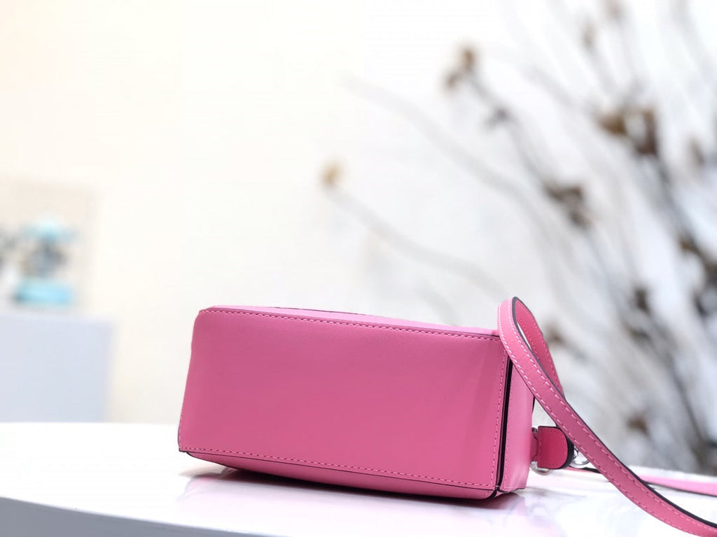 Loewe Mini 18 Puzzle Bag in Deep Pink Calfskin