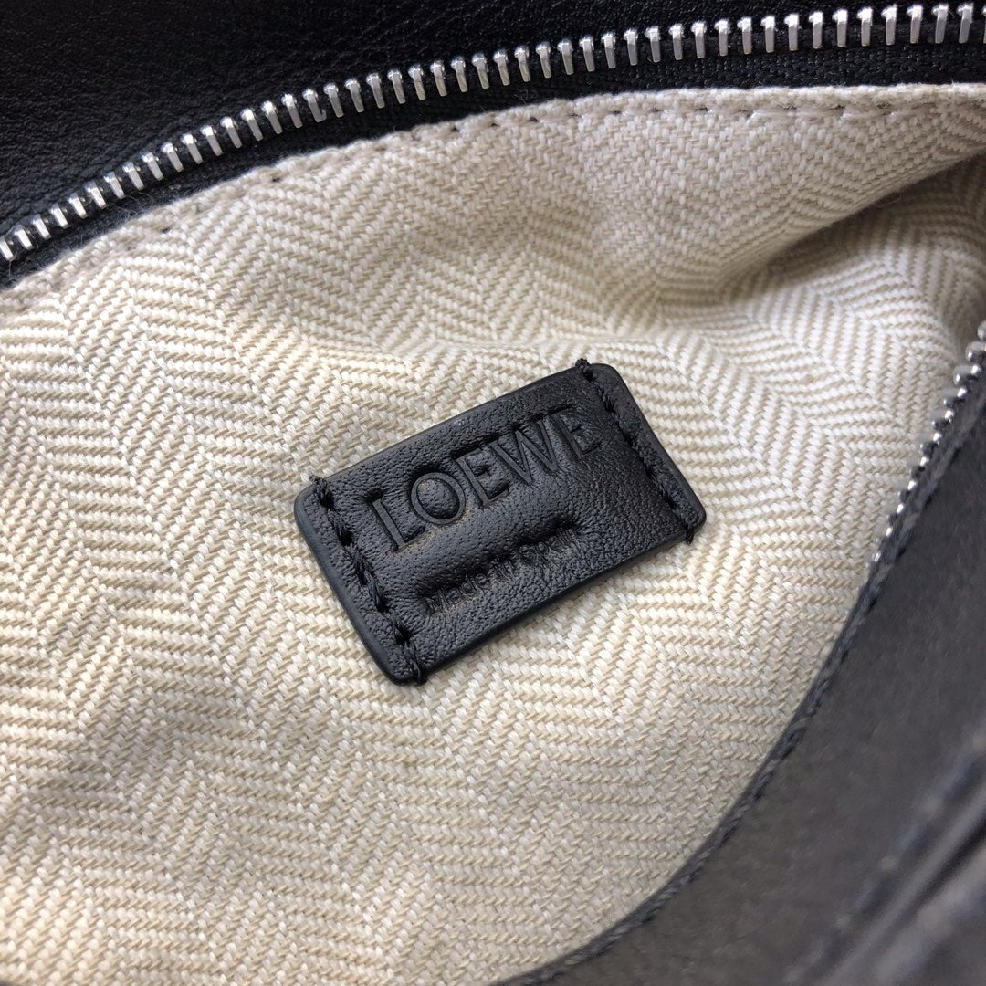 Loewe Mini 18 Puzzle Bag in Black Calfskin