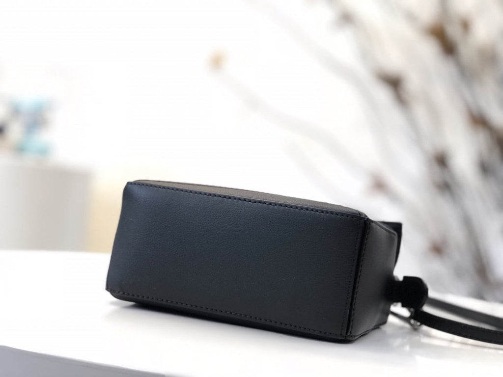 Loewe Mini 18 Puzzle Bag in Black Calfskin