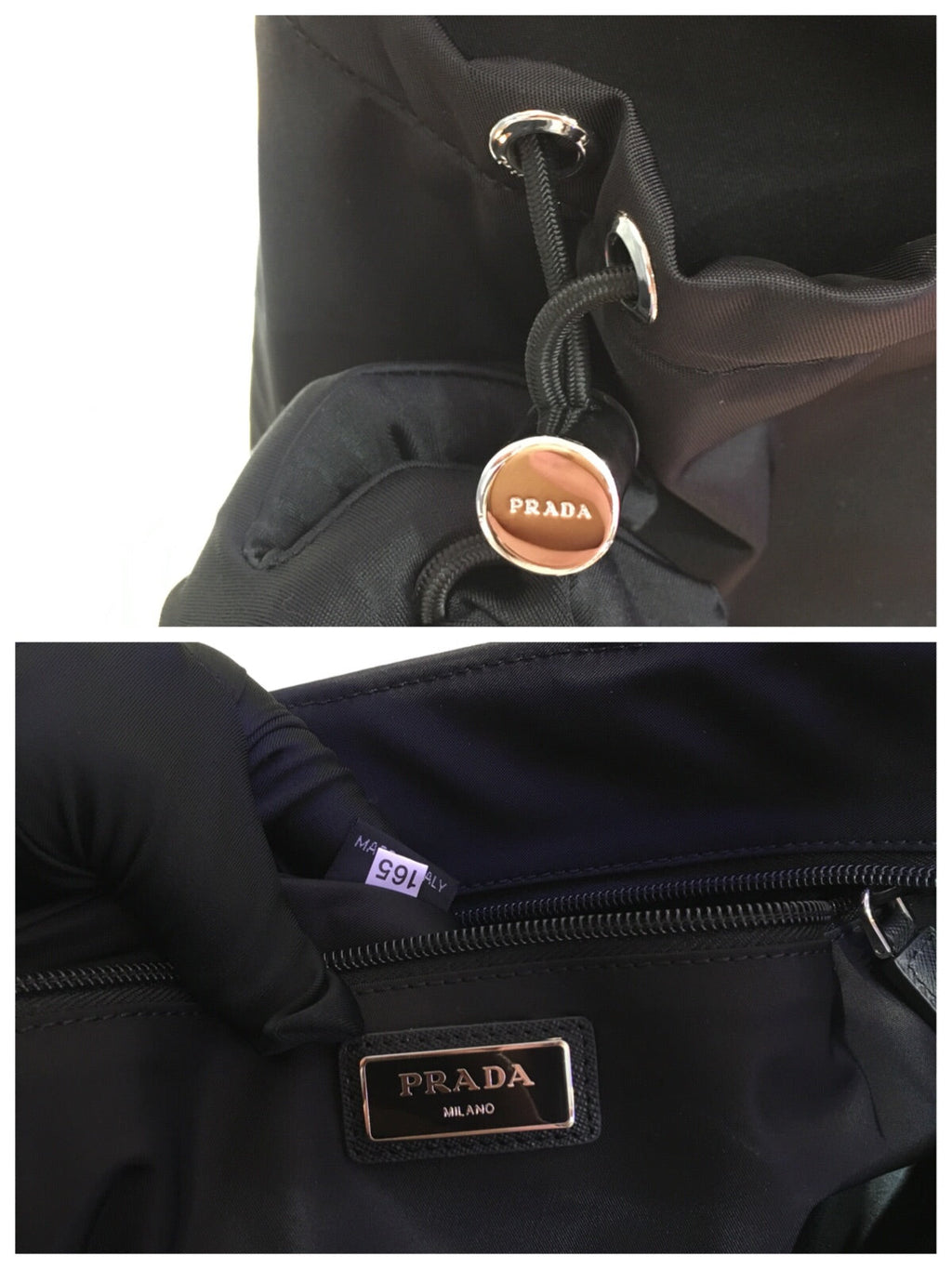 Prada Shopping Bag 40 in Black Nylon Fabric