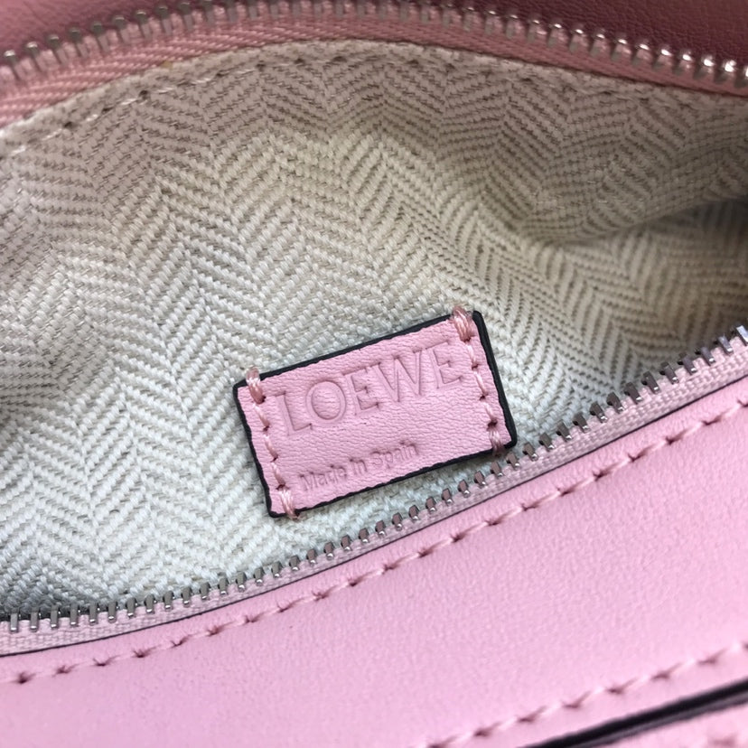 Loewe Mini 18 Puzzle Bag in Bright Pink Calfskin