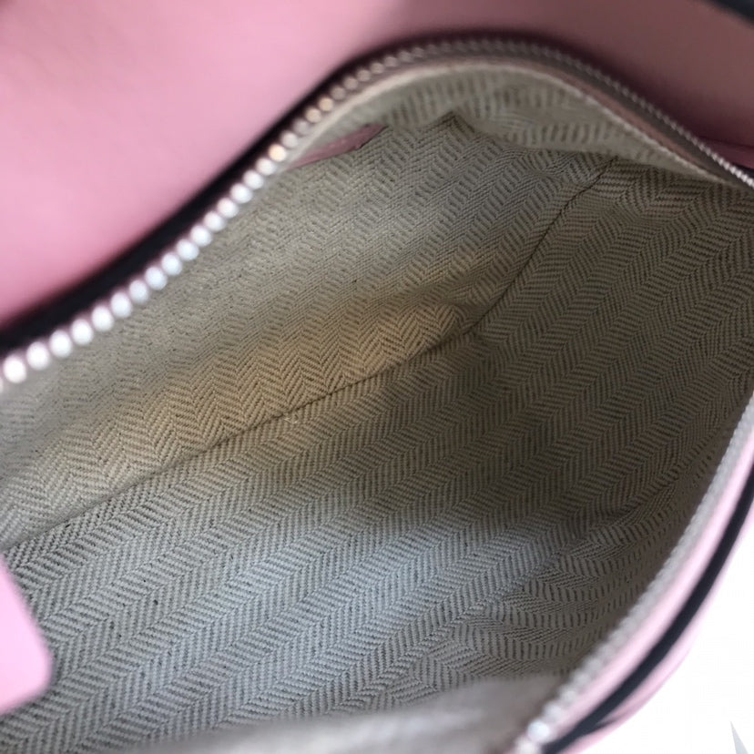 Loewe Mini 18 Puzzle Bag in Bright Pink Calfskin
