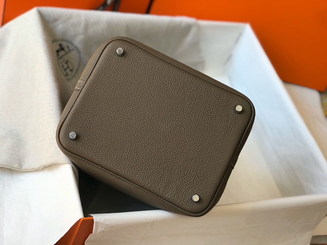 Hermes Picotin Lock 22 Brown Togo Shw Bag