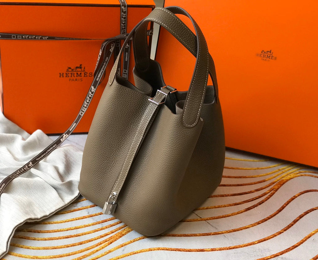 Hermes Picotin Lock 22 Brown Togo Shw Bag