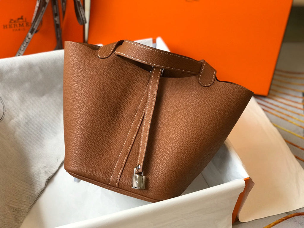 Hermes Picotin Lock 22 Tan Togo Shw Bag