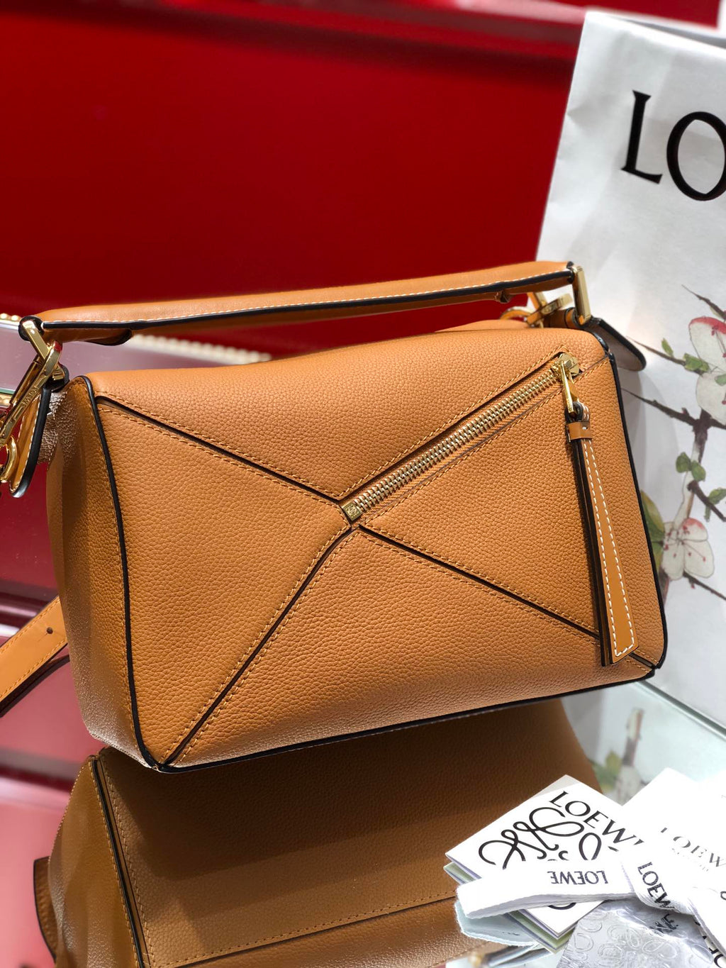 Loewe Small Puzzle 24 Bag in Classic Warm Desert Calfskin