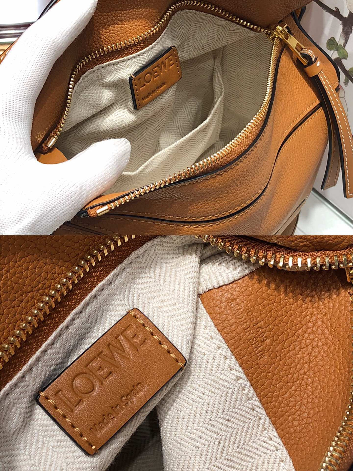 Loewe Small Puzzle 24 Bag in Classic Warm Desert Calfskin