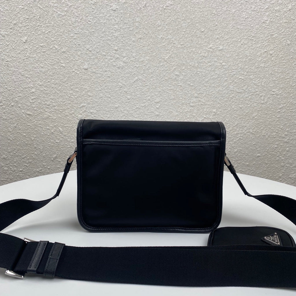 Prada Messenger Bag 22 in Black Re-Nylon