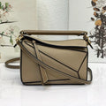 Loewe Mini 18 Puzzle Bag in Dark Khaki Green Calfskin