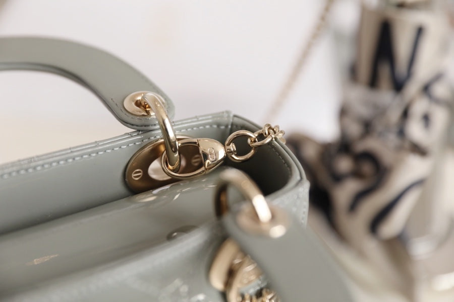 Dior Lady 17 in Gray with Cannage Pattern Bag