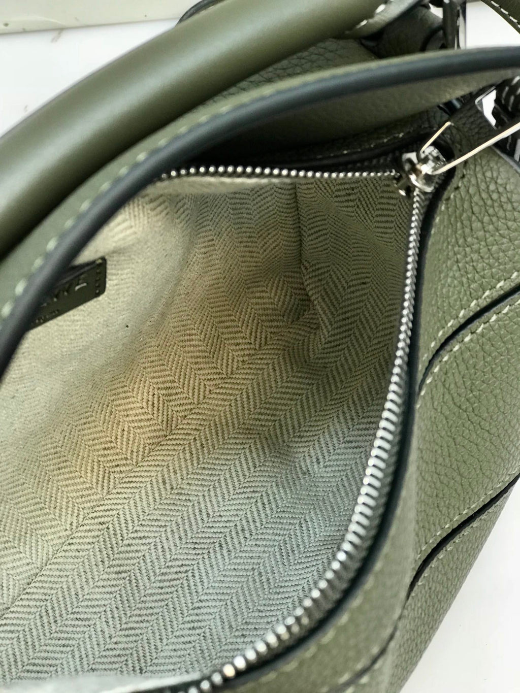 Loewe Mini 18 Puzzle Bag in Juniper Green Calfskin