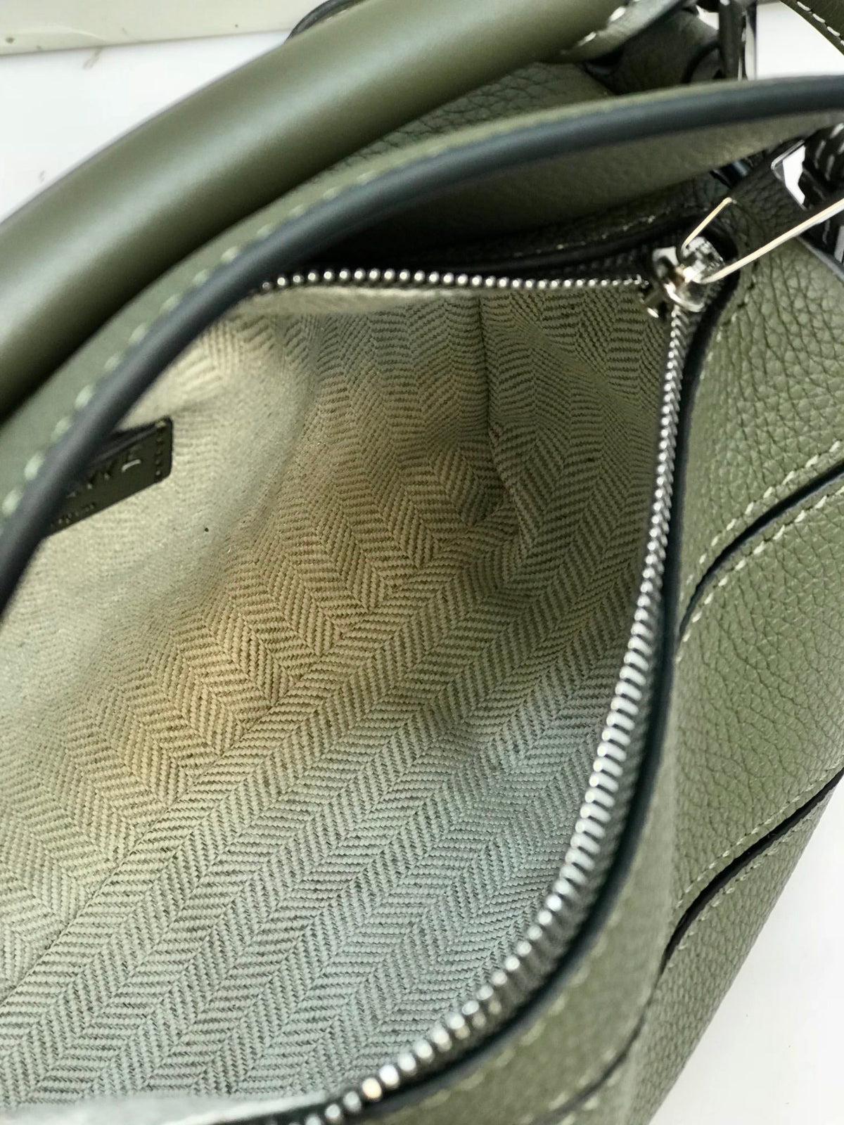 Loewe Mini 18 Puzzle Bag in Juniper Green Calfskin