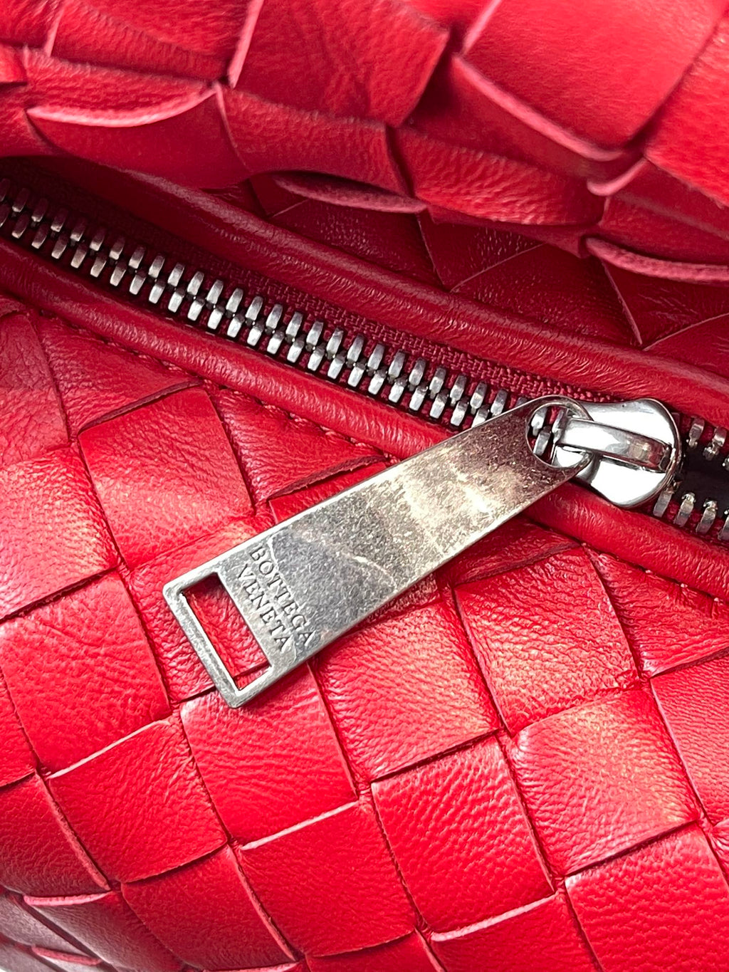 Bottega Veneta Mini Jodie 27 in Red Lambskin Bag