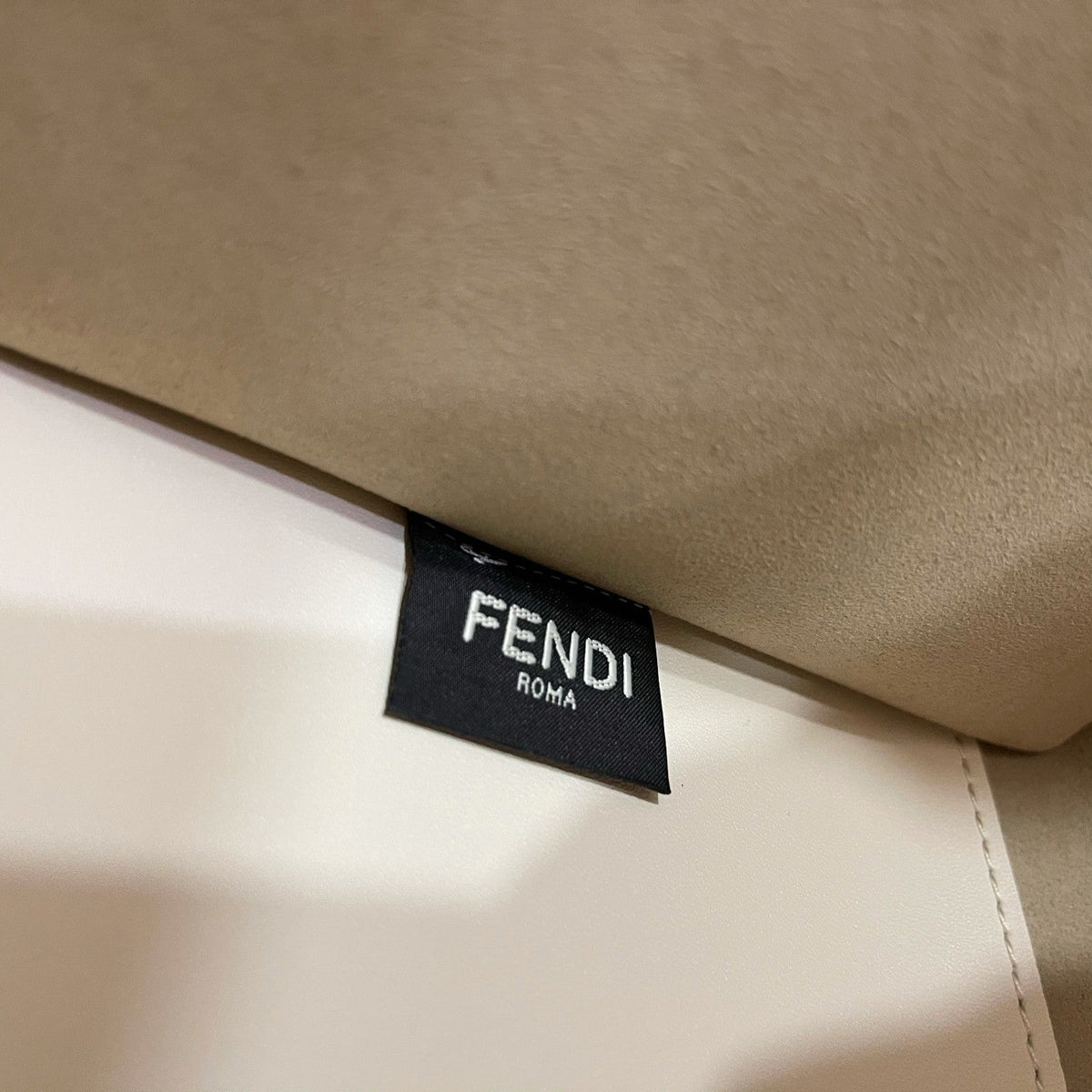 Fendi Shine Large 35 Tote in White Calfskin