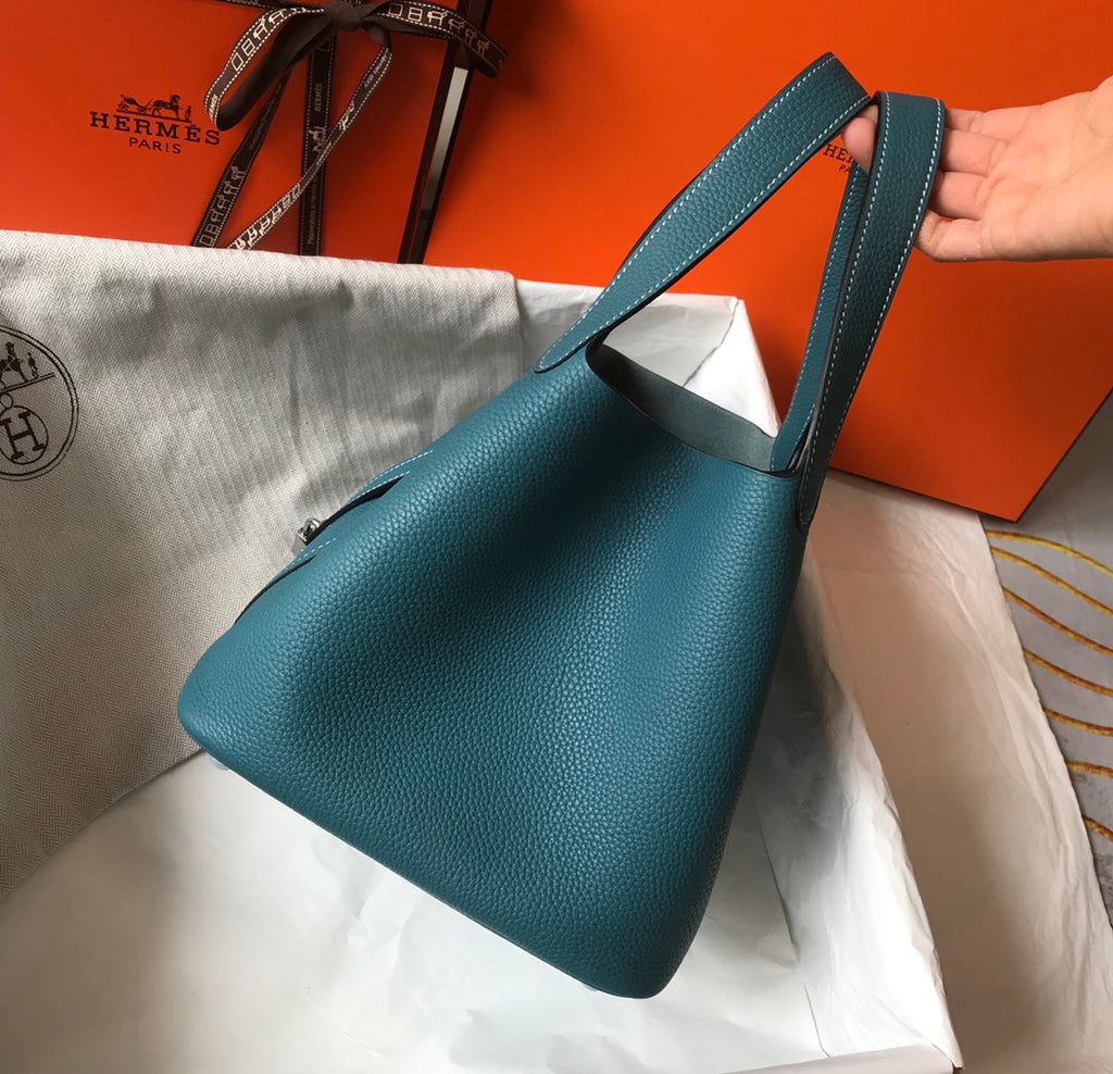 Hermes Picotin Lock Teal Togo Ghw Bag
