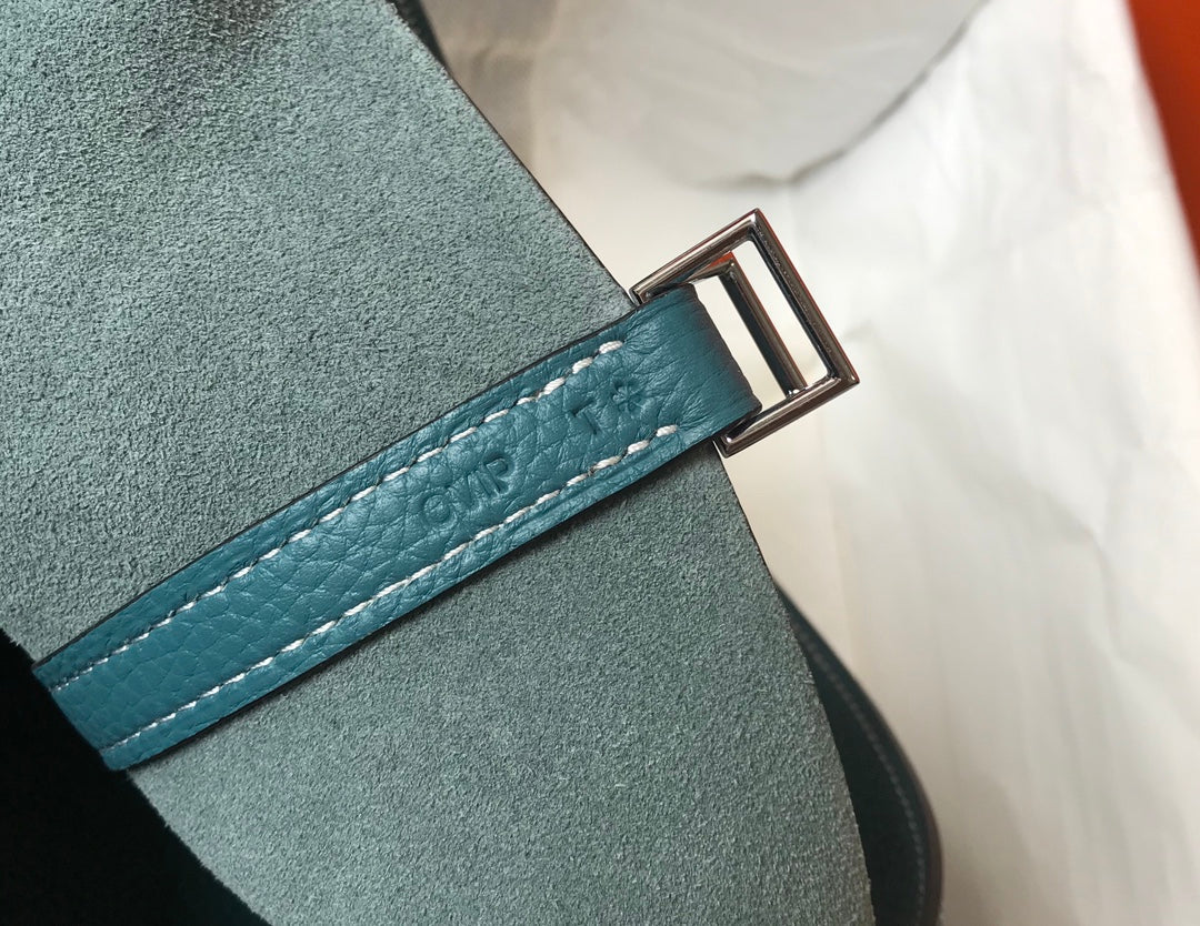 Hermes Picotin Lock Teal Togo Ghw Bag