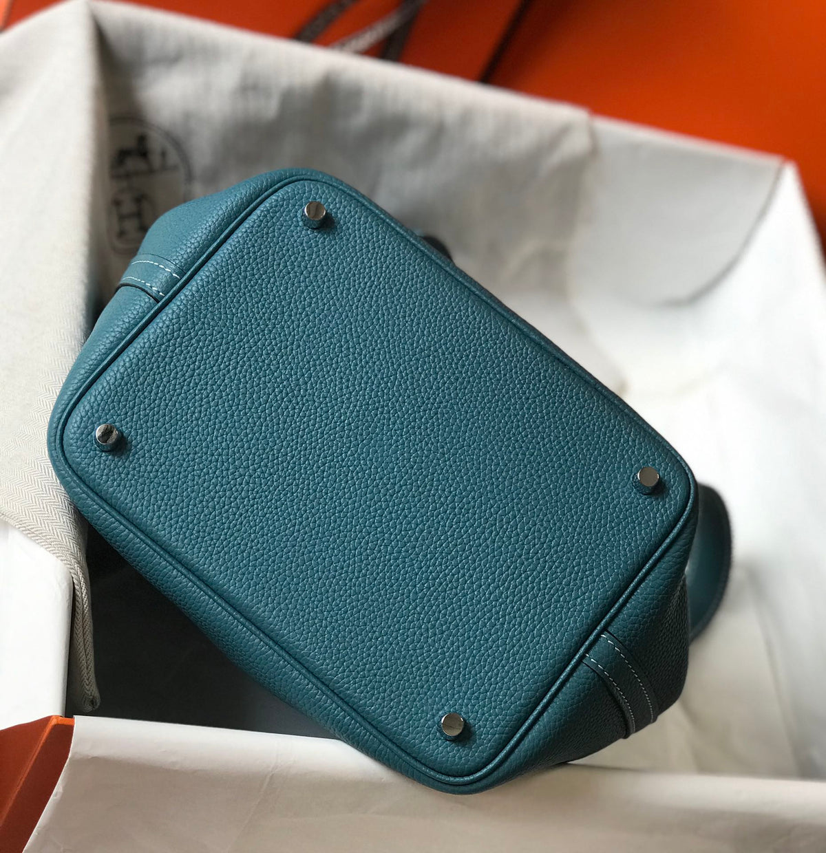 Hermes Picotin Lock Teal Togo Ghw Bag