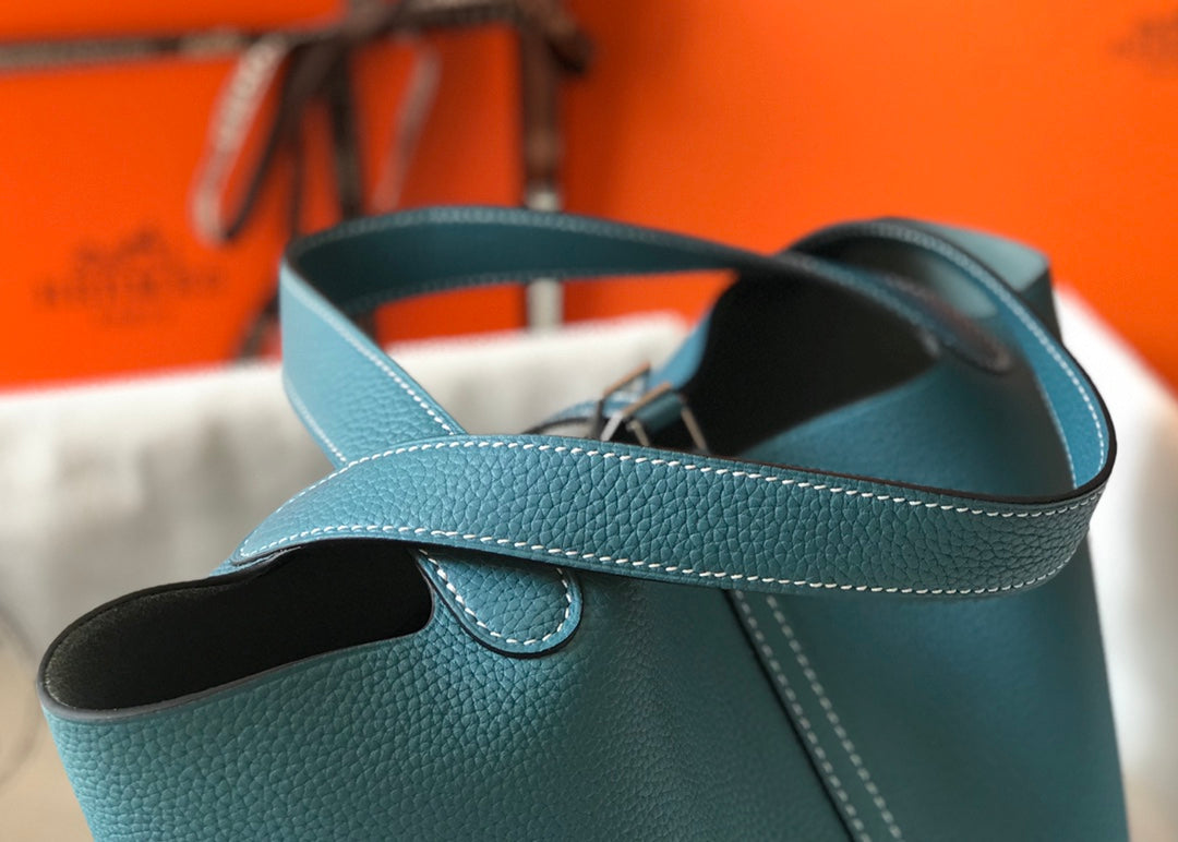 Hermes Picotin Lock Teal Togo Ghw Bag