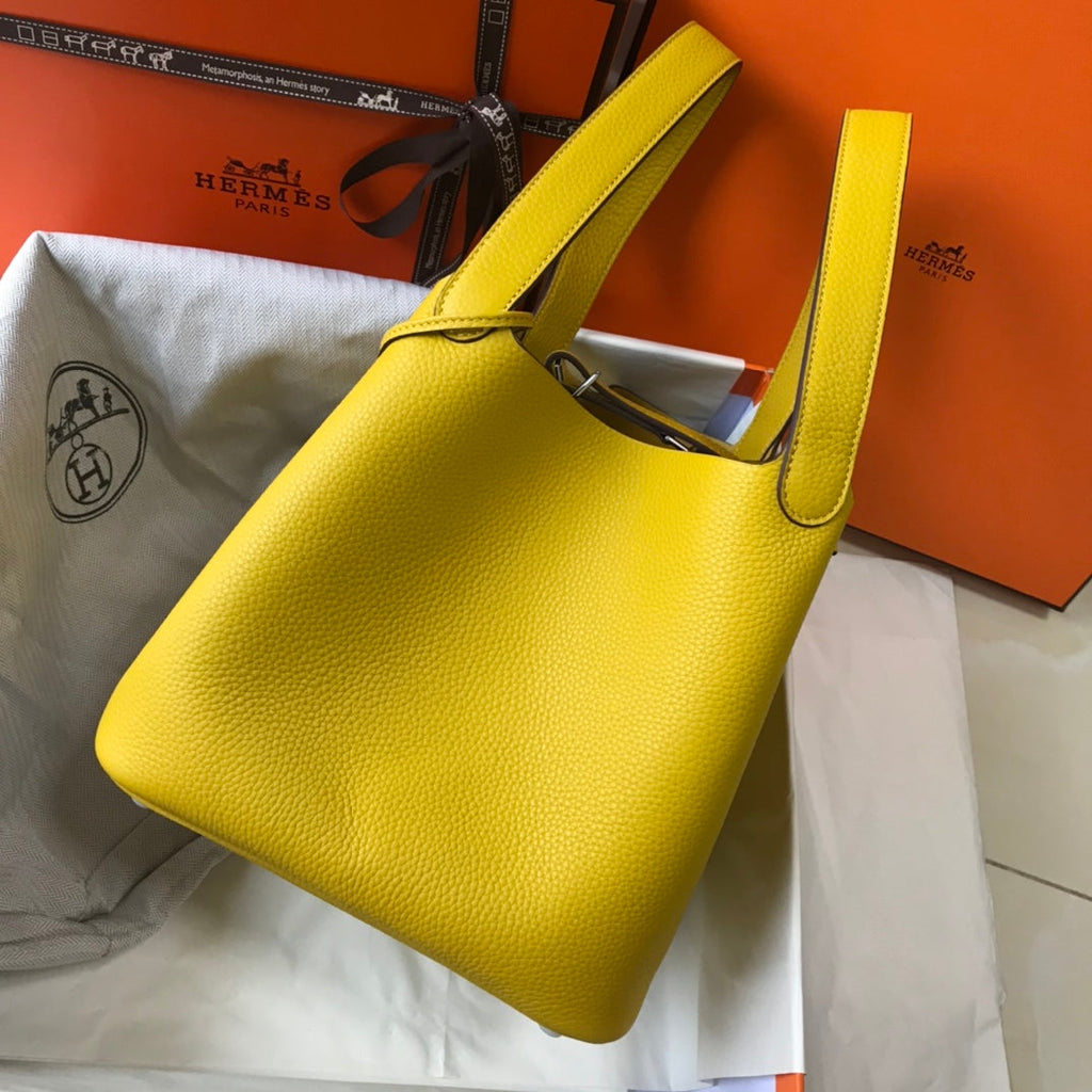 Hermes Picotin Lock 22 Yellow Togo Shw Bag