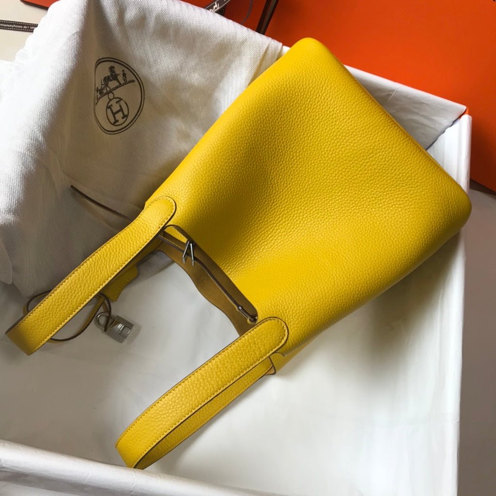 Hermes Picotin Lock 22 Yellow Togo Shw Bag