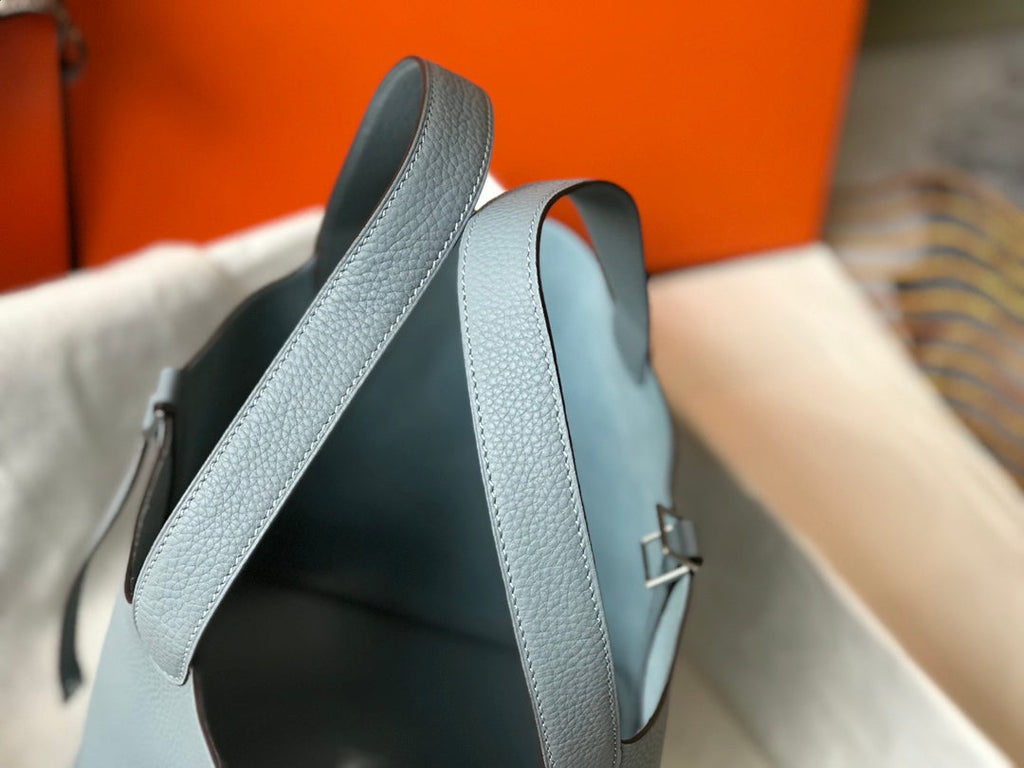 Hermes Picotin Lock 22 Stone Blue Togo Shw Bag