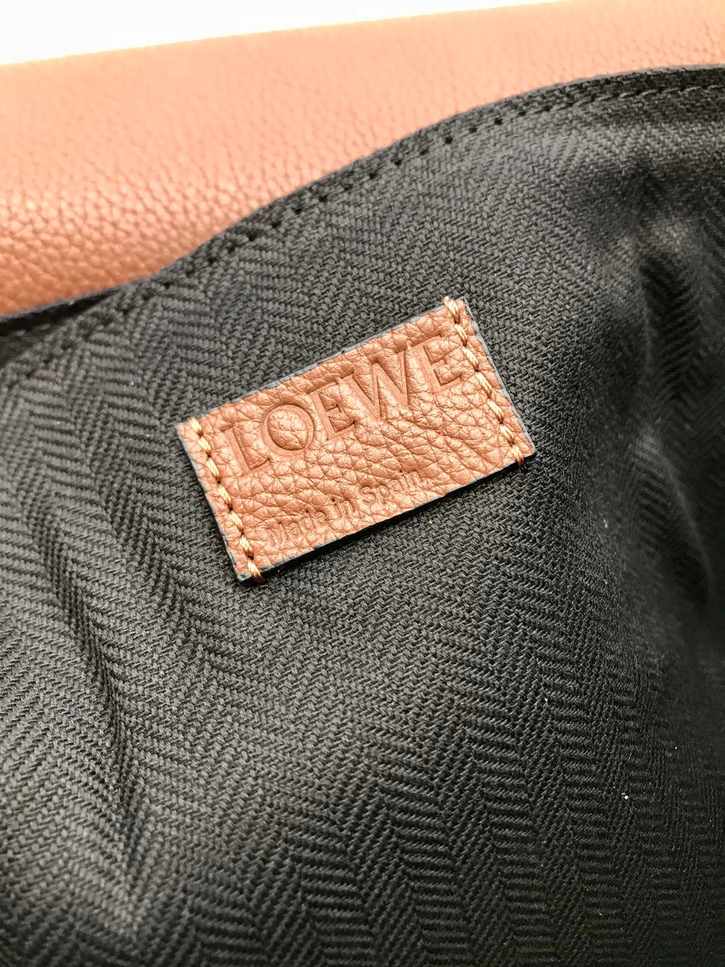 Loewe 33 XS Military Messenger Bag in Winter Brown Calfskin and Jacquard
