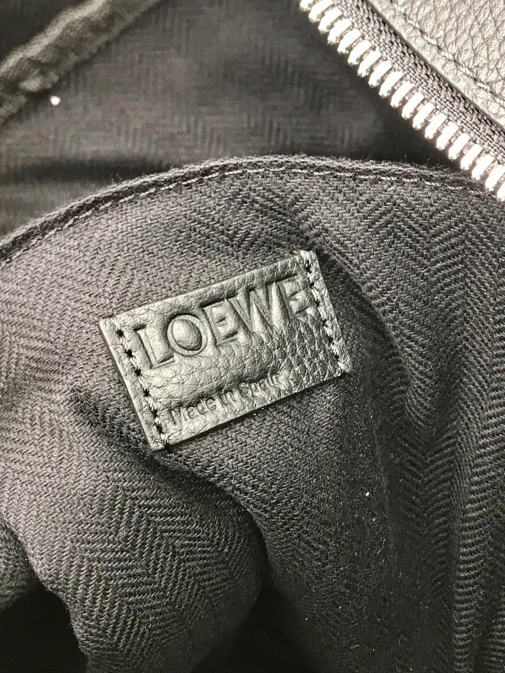 Loewe 39 Military Backpack in Black Soft Grained Calfskin