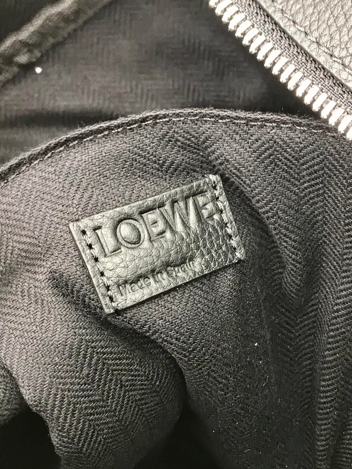Loewe 39 Military Backpack in Black Soft Grained Calfskin