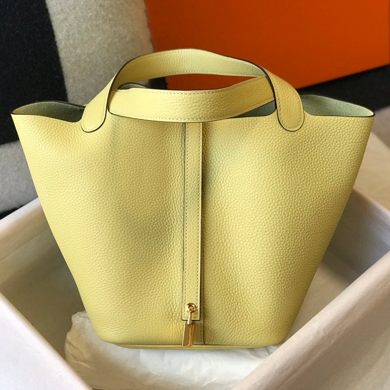 Hermes Picotin Lock 22 Lime Togo Ghw Bag