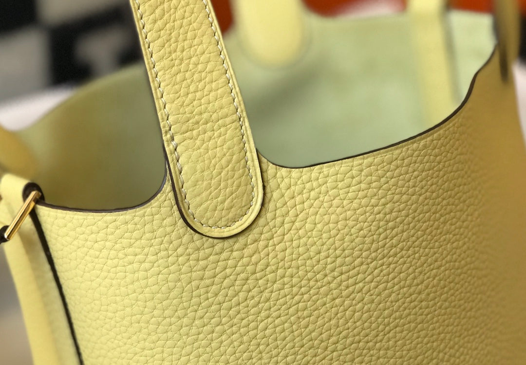 Hermes Picotin Lock 22 Lime Togo Ghw Bag