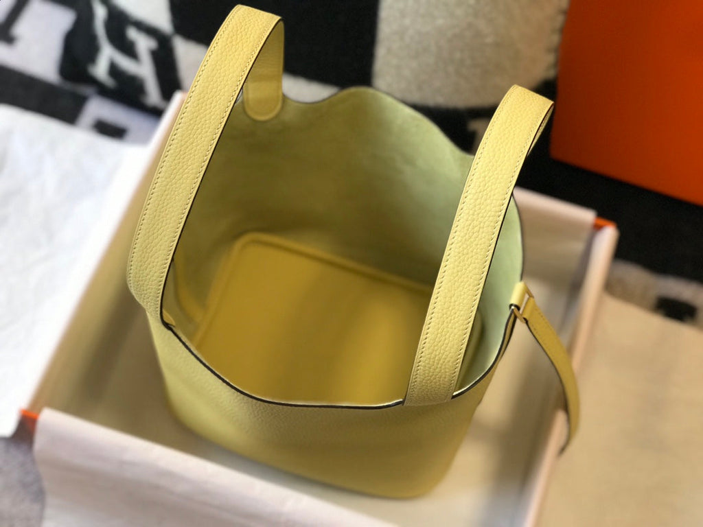 Hermes Picotin Lock 22 Lime Togo Ghw Bag