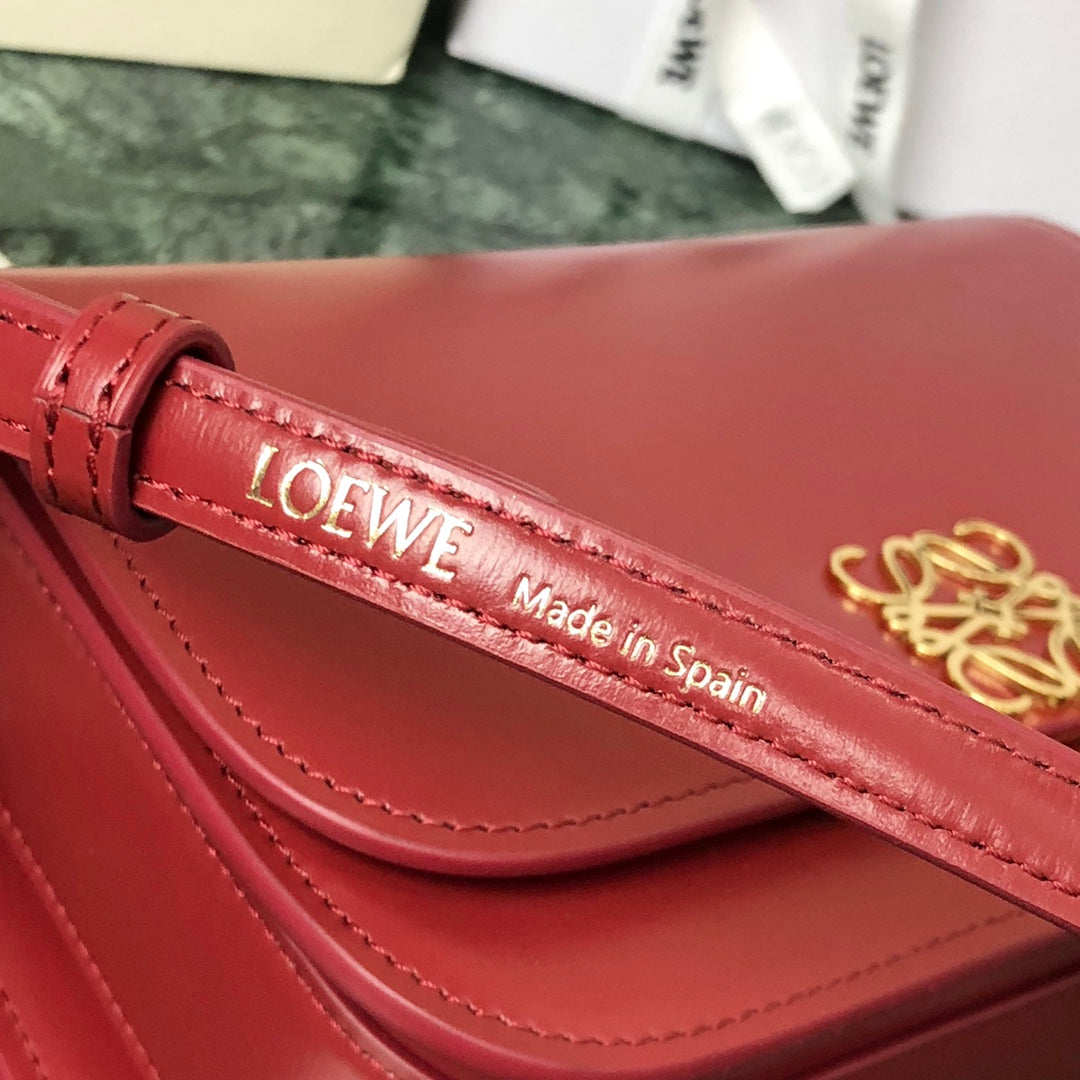 Loewe Goya Bag 18 in Cherry Red Silk Calfskin