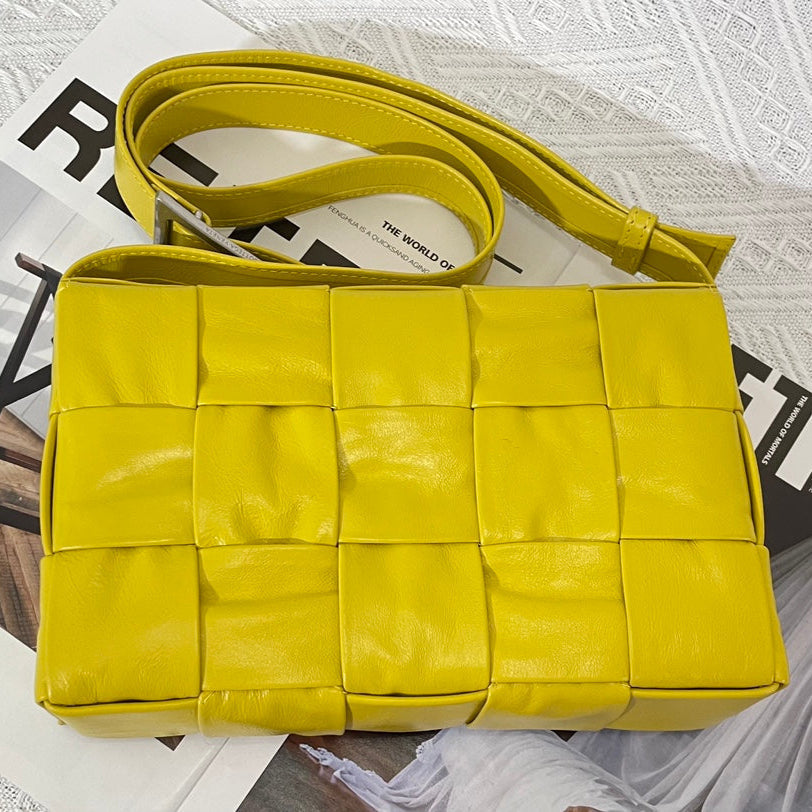 Bottega Veneta Small Cassette 23 in Canary Yellow Calfskin Bag